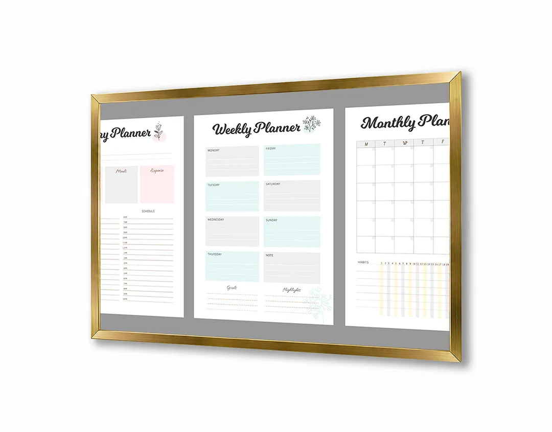 Metalen Magneetbord met print van Weekplanner blokken perfect als decoratie