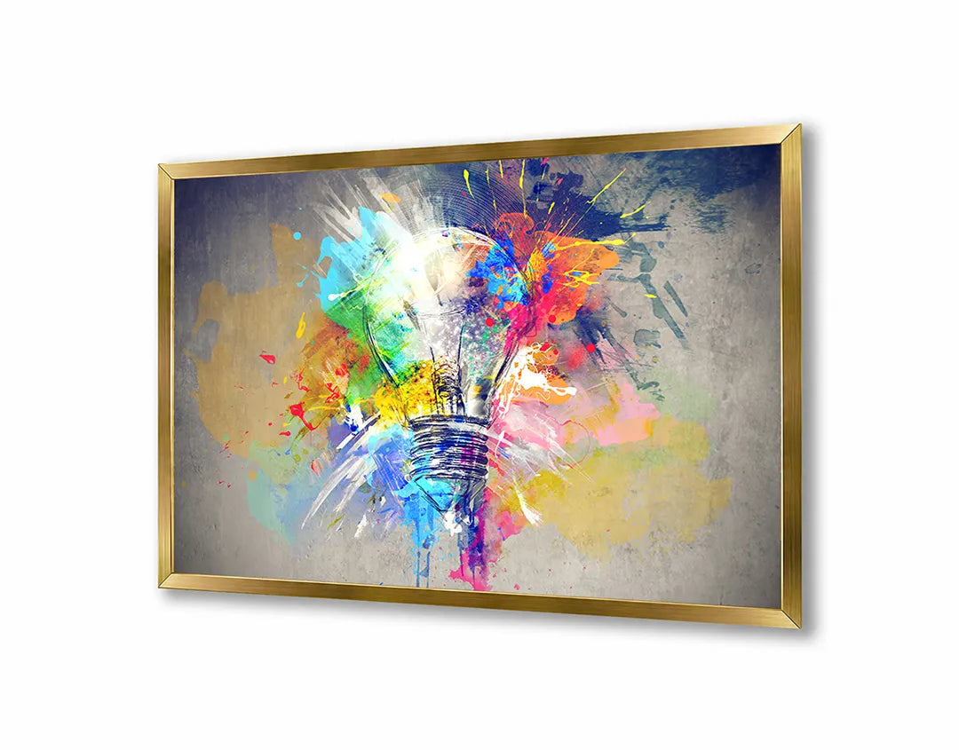 Metalen Magneetbord met afbeelding van kleurrijke abstracte aquarel verf in regenboog kleuren kleuren