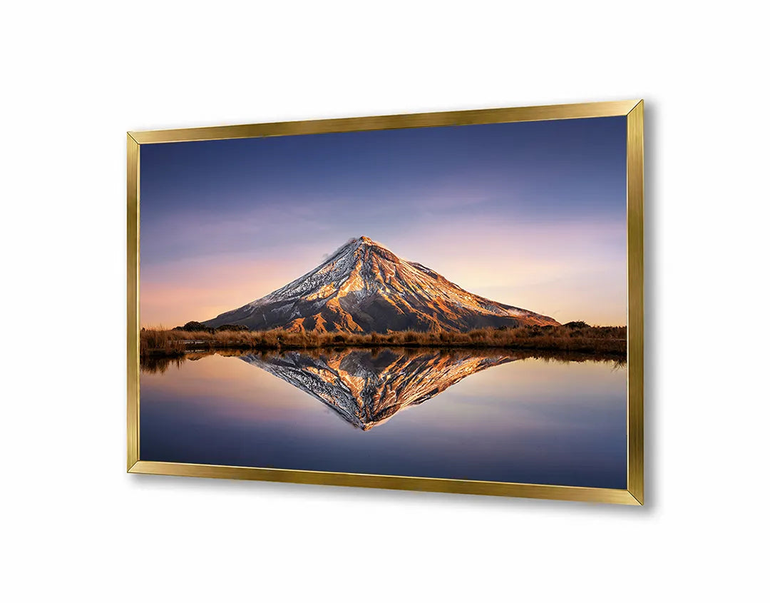 Metalen Magneetbord met print van Bergmeer weerspiegeling perfect als decoratie