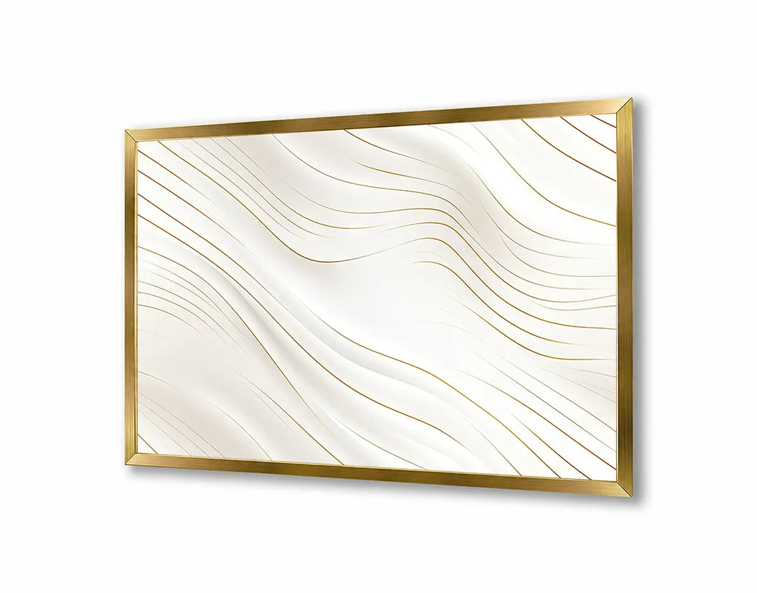 Metalen Magneetbord met print van Witte zandgolven textuur perfect als decoratie