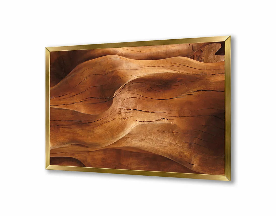 Metalen Magneetbord met afbeelding van golvende zandduinen textuur in warm zandkleur kleuren
