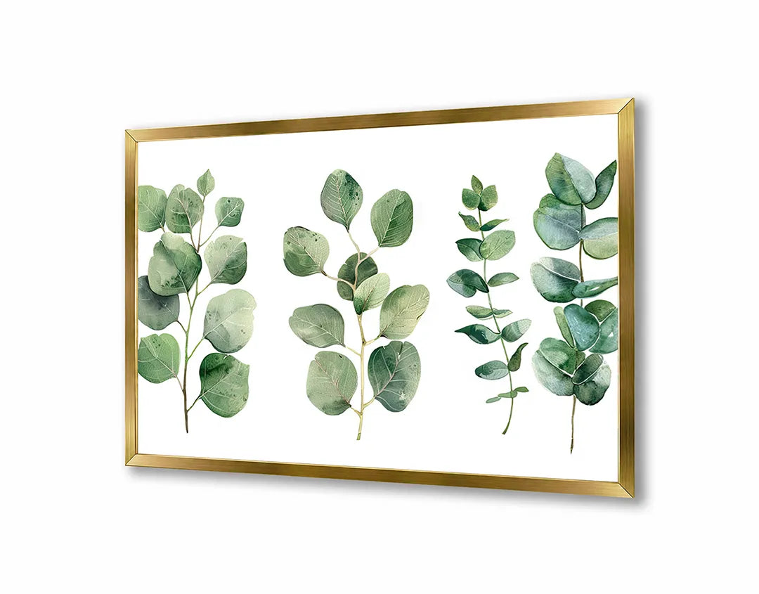 Metalen Magneetbord met print van Eucalyptus bladeren aquarel perfect als decoratie