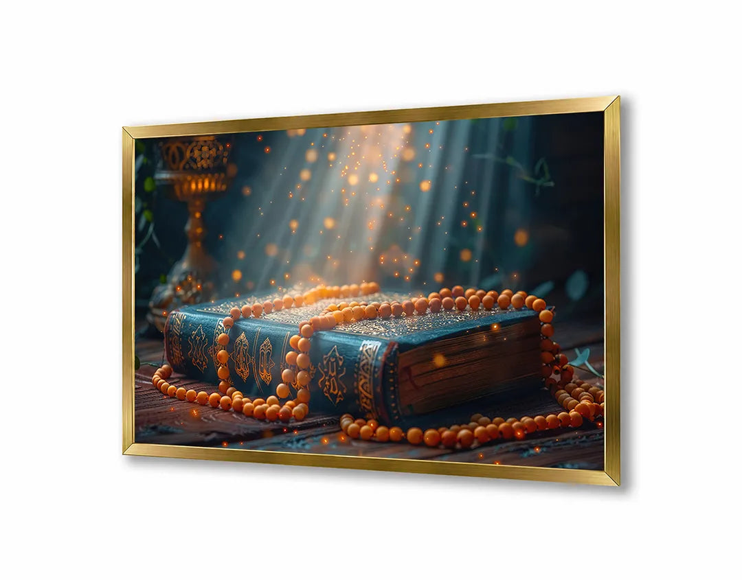 Metalen Magneetbord met print van Magisch boek in bos perfect als decoratie