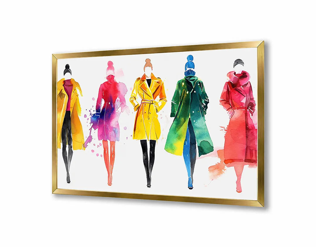 Metalen Magneetbord met print van Mode illustratie kleurrijk perfect als decoratie