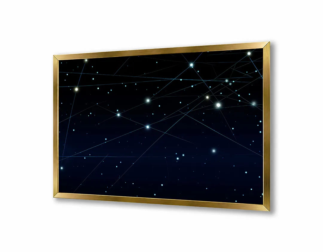 Metalen Magneetbord met hoogwaardige afbeelding van Sterrenbeeld constellaties voor aan de muur