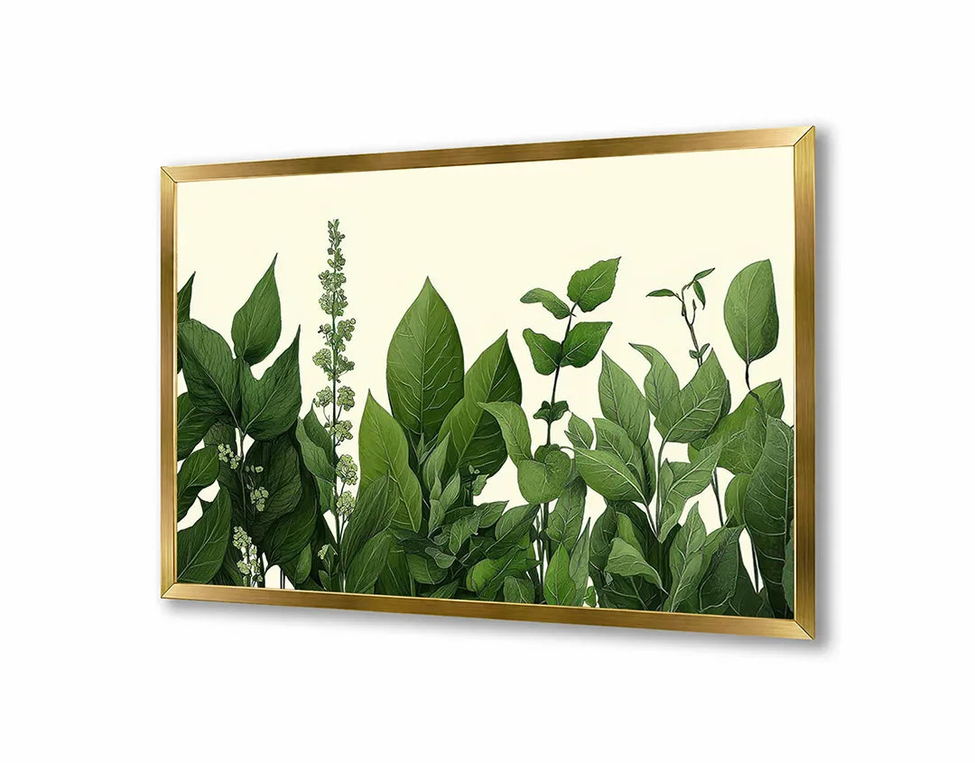 Metalen Magneetbord met hoogwaardige afbeelding van Groene bladeren illustratie voor aan de muur