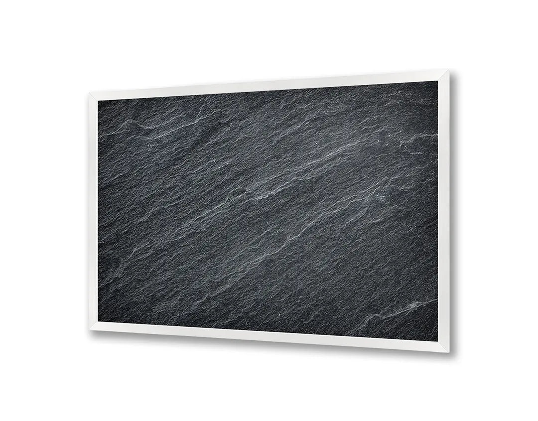 Metalen Magneetbord met afbeelding van donker leisteen textuur in antraciet zwart kleuren