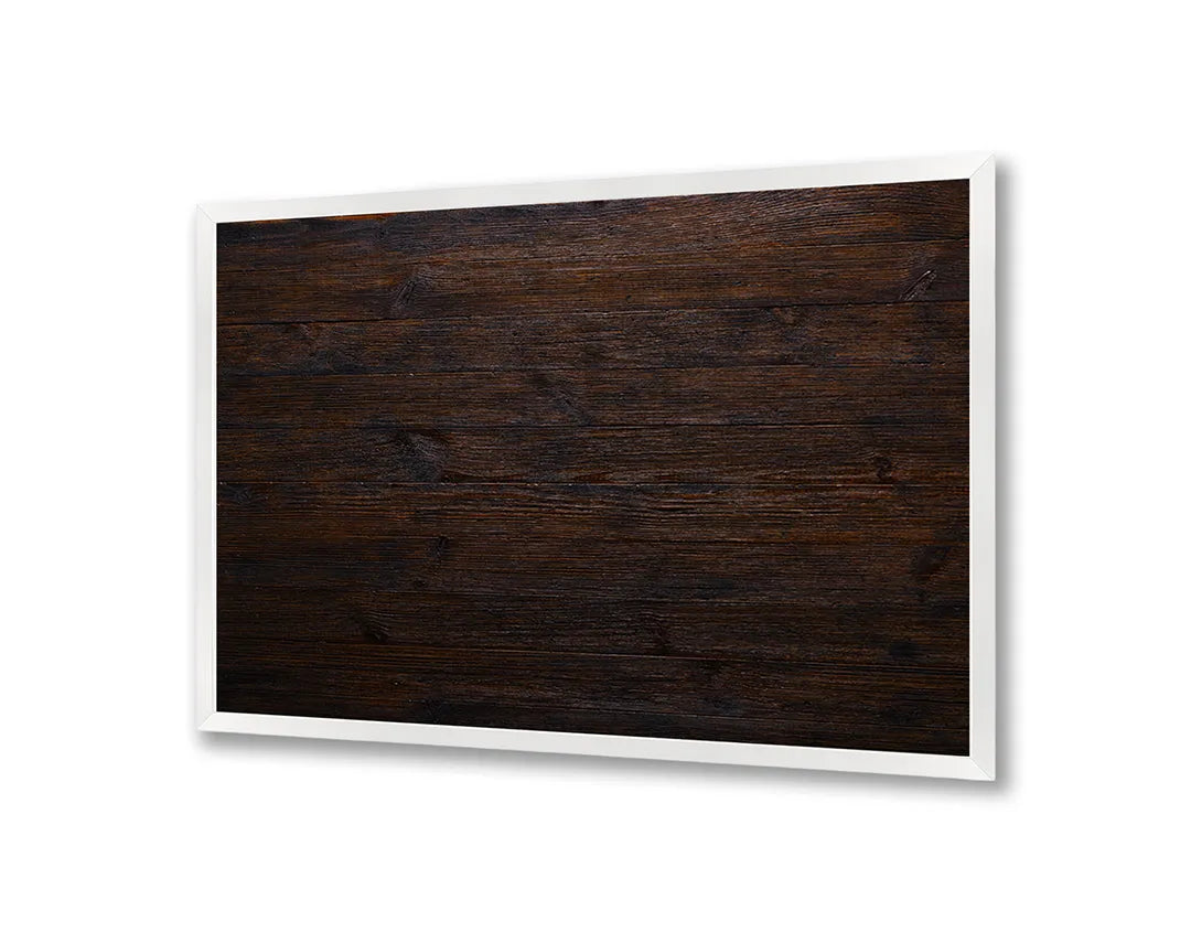 Metalen Magneetbord met afbeelding van donker hout textuur in diep donkerbruin kleuren