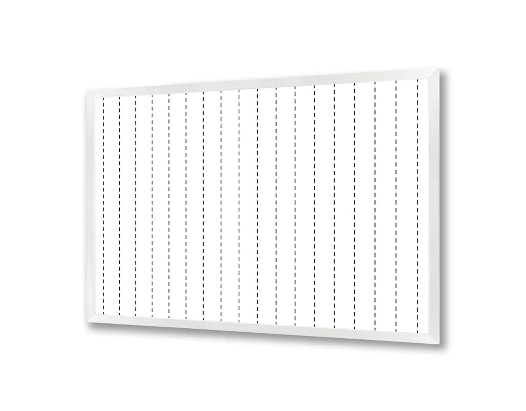 Metalen Magneetbord met hoogwaardige afbeelding van Lijntjes papier rooster puntjes grid verticaal voor aan de muur