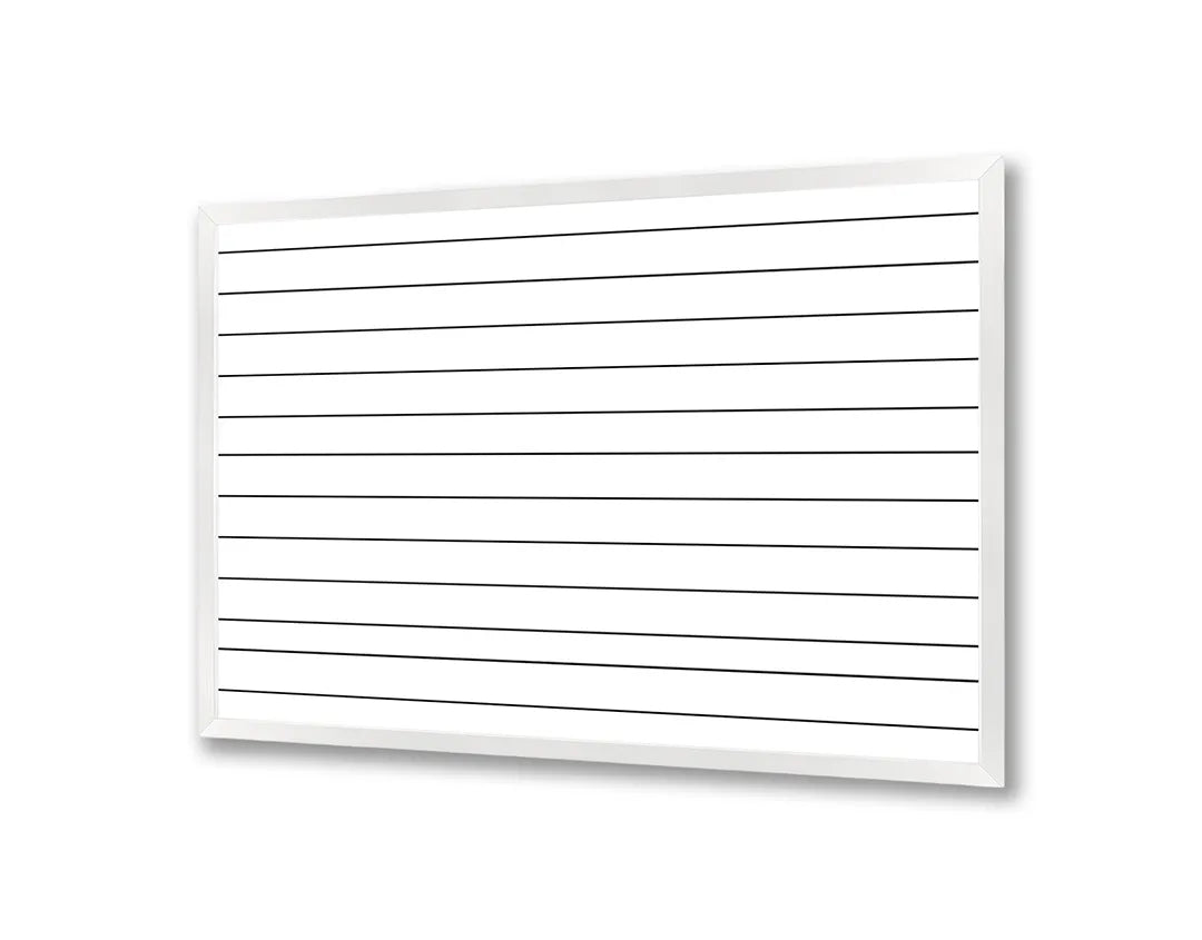Metalen Magneetbord met hoogwaardige afbeelding van Lijntjes papier rooster horizontaal voor aan de muur