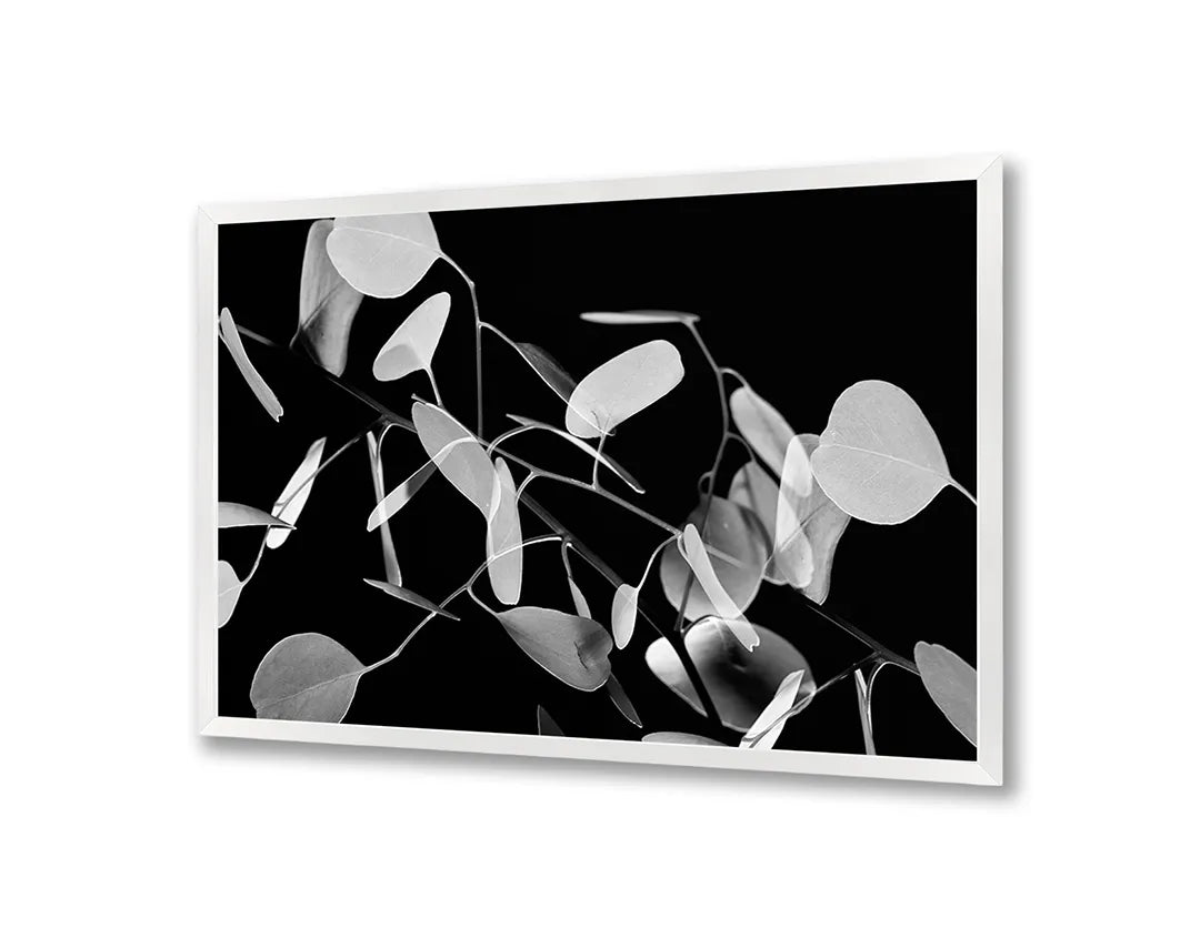 Metalen Magneetbord met afbeelding van abstracte zwart-witte vormen in monochroom zwart-wit kleuren