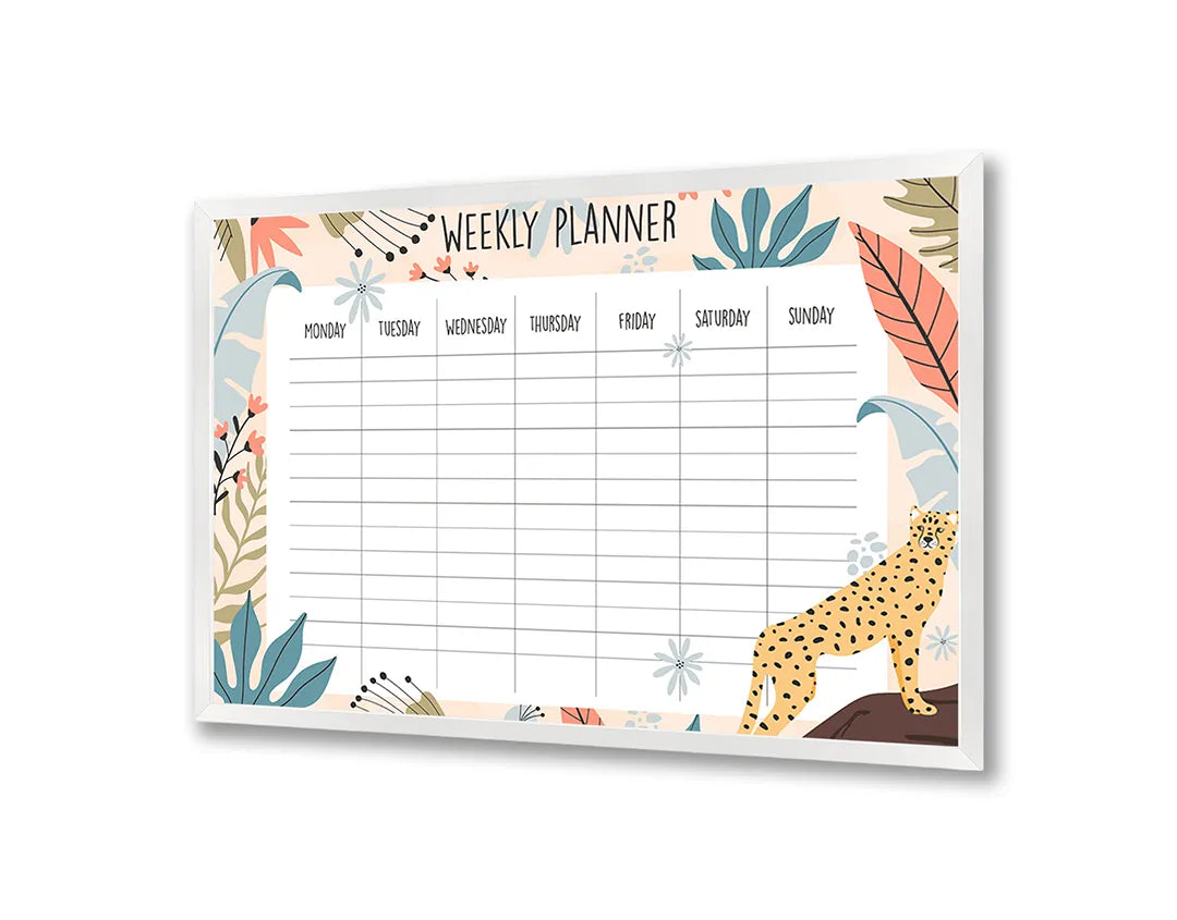 Metalen Magneetbord met print van Weekplanner herfst perfect als decoratie
