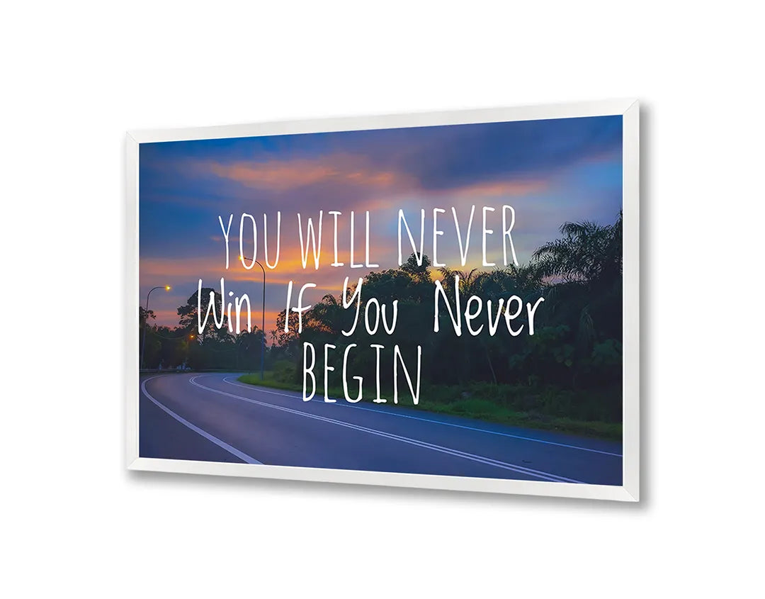 Metalen Magneetbord met print van You will never win tekst perfect als decoratie