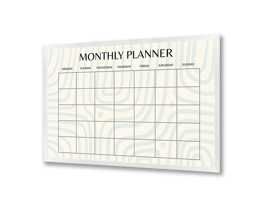Metalen Magneetbord met print van Maandplanner grid perfect als decoratie