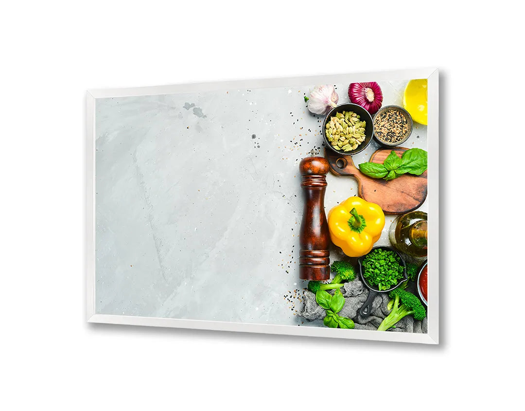 Metalen Magneetbord met print van Koken groenten perfect als decoratie
