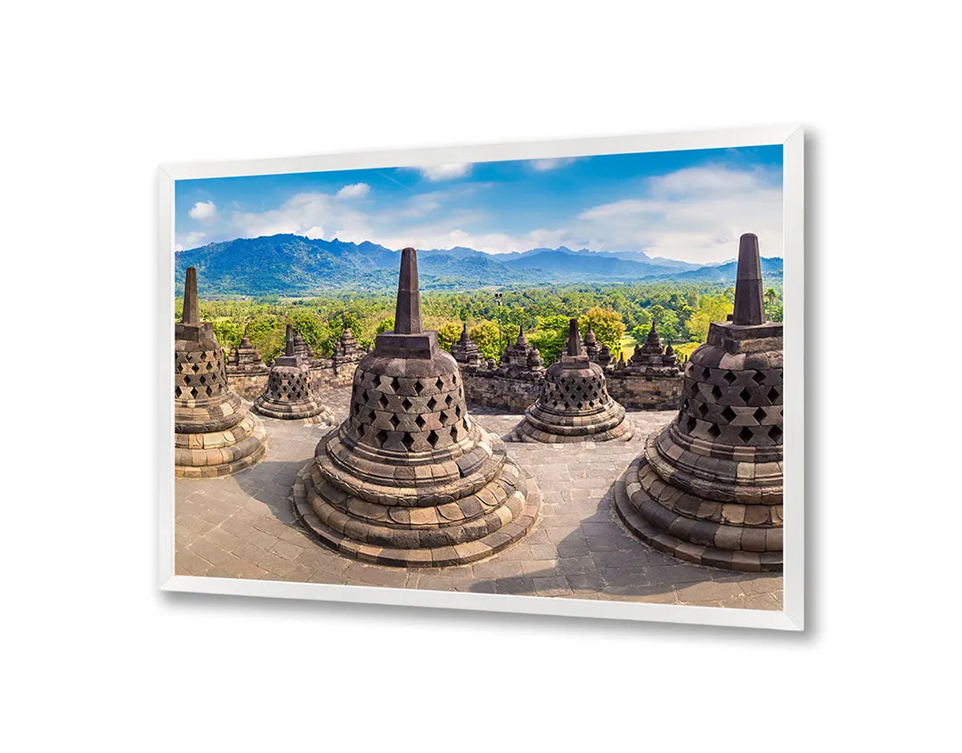 Metalen Magneetbord met print van Borobudur tempel perfect als decoratie