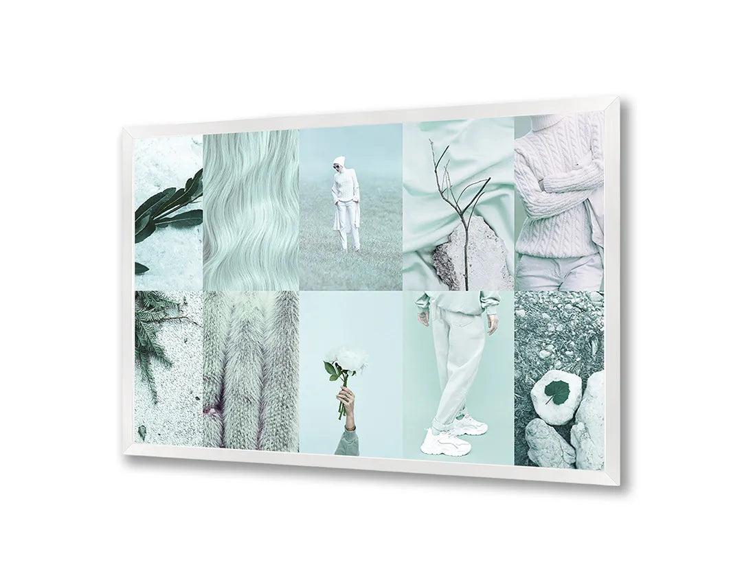 Metalen Magneetbord met print van Collage pastel perfect als decoratie