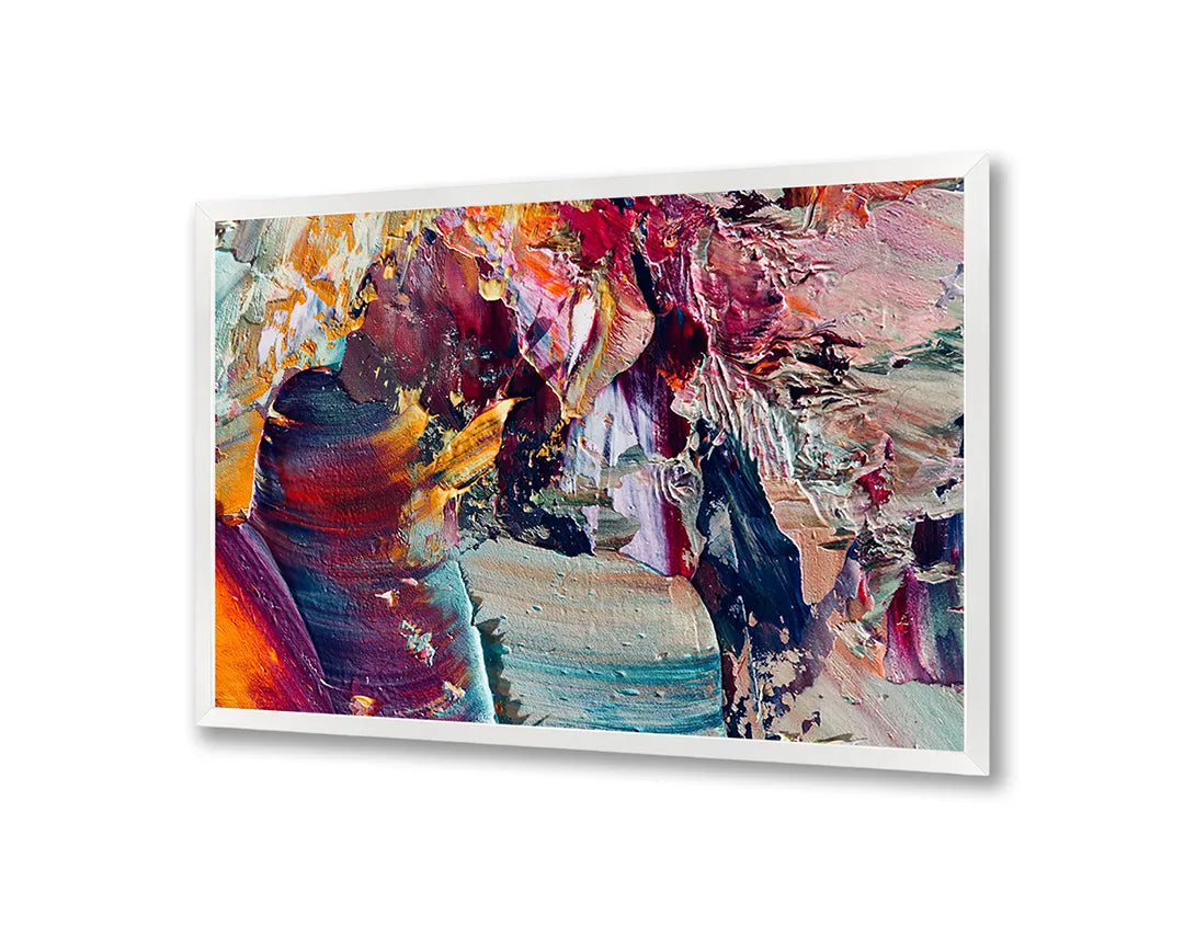 Metalen Magneetbord met print van Abstract verf kleurrijk perfect als decoratie