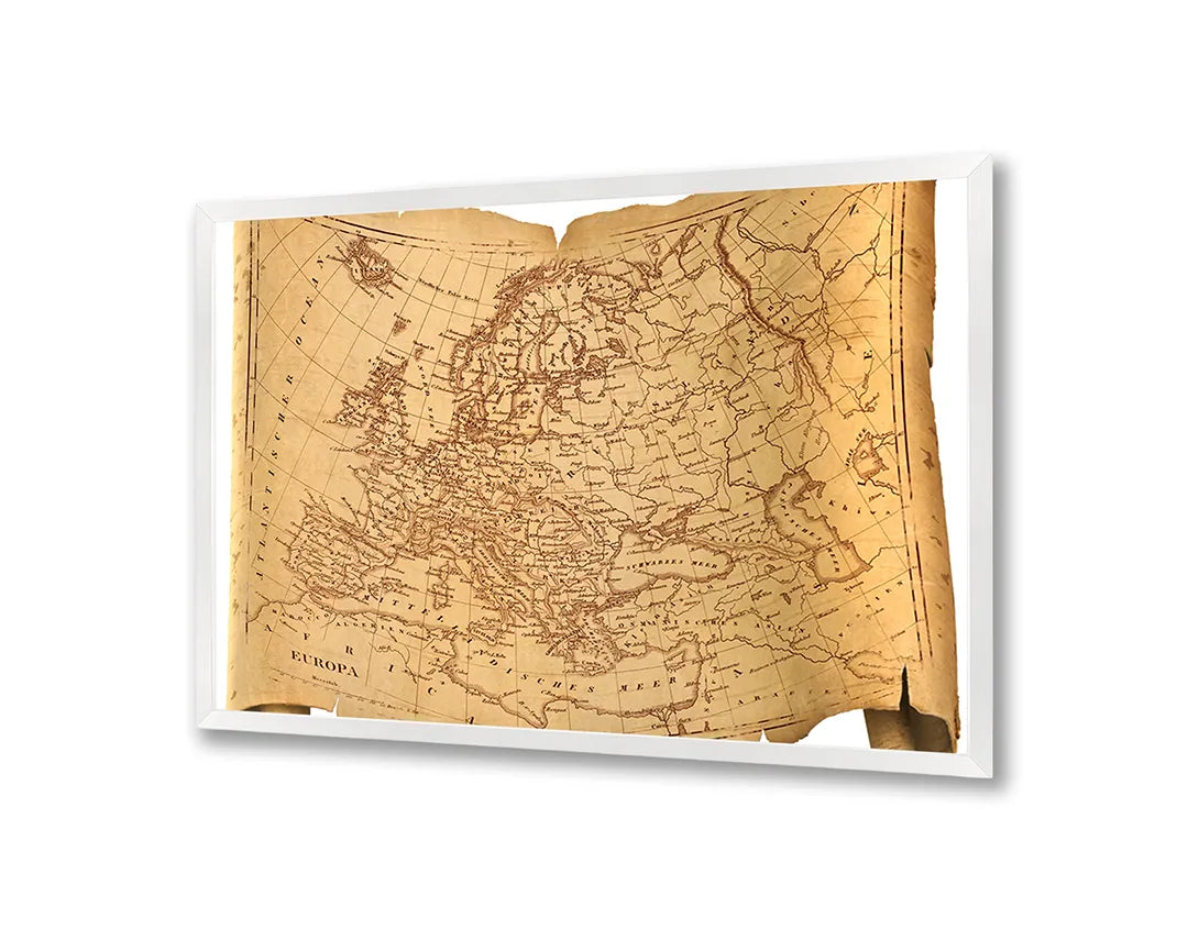 Metalen Magneetbord met print van Oude wereldkaart antiek perfect als decoratie