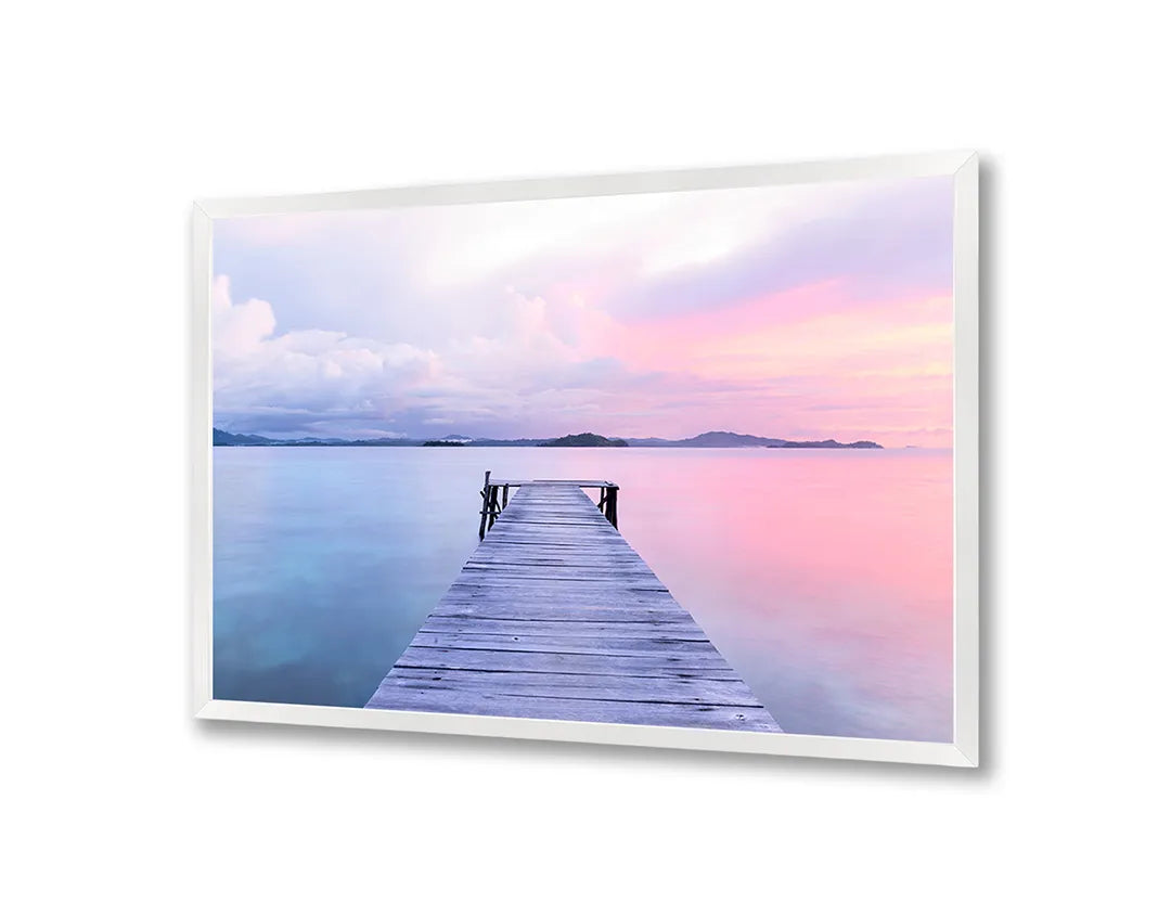 Metalen Magneetbord met print van Steiger in paars water perfect als decoratie