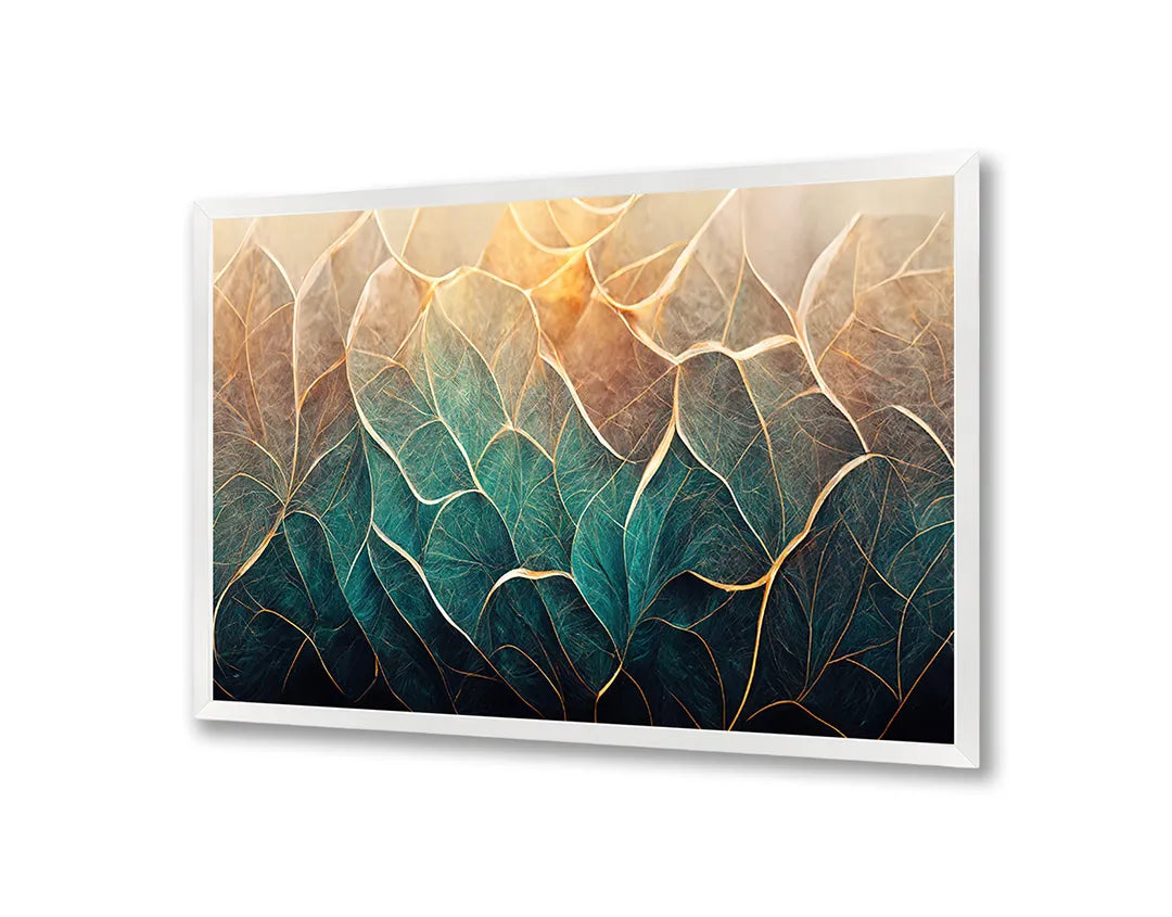 Metalen Magneetbord met print van Abstracte bladnerven perfect als decoratie