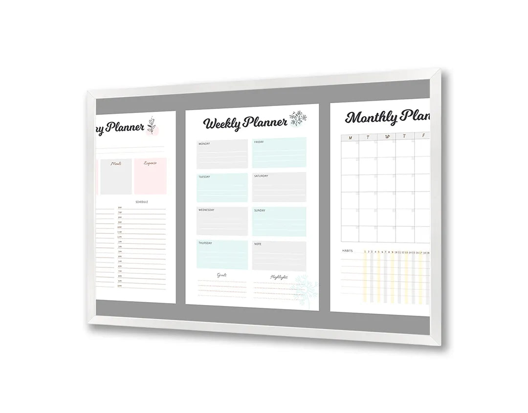 Metalen Magneetbord met print van Weekplanner blokken perfect als decoratie