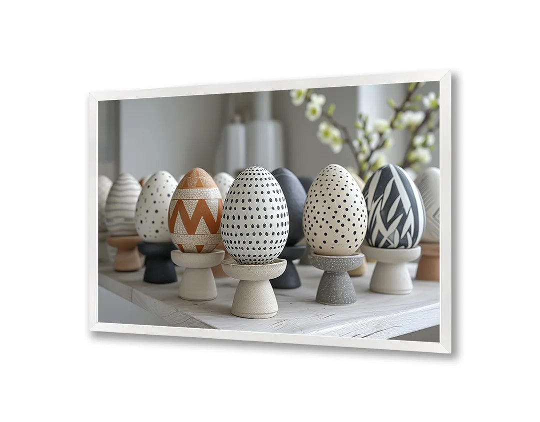 Metalen Magneetbord met print van Paaseieren op een rij perfect als decoratie