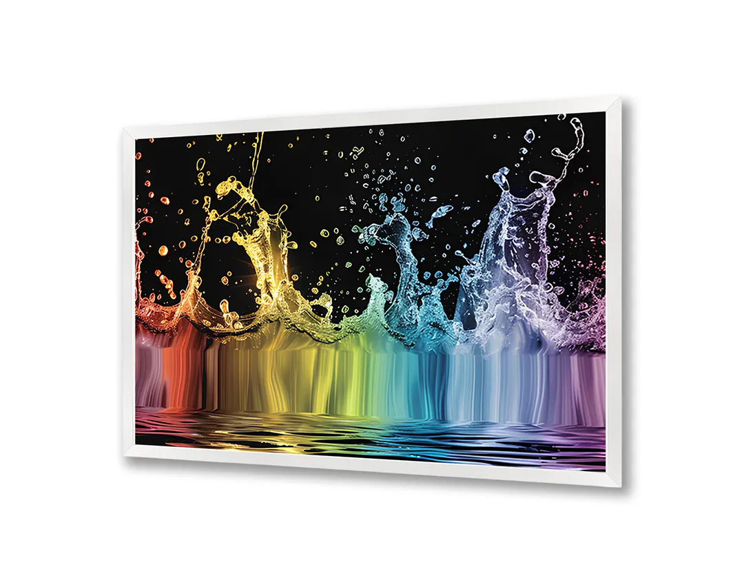 Metalen Magneetbord met print van Gekleurd spetterend water perfect als decoratie