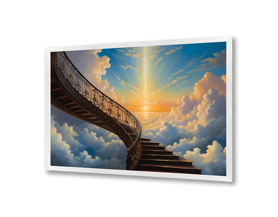 Metalen Magneetbord met print van Trap naar de wolken perfect als decoratie