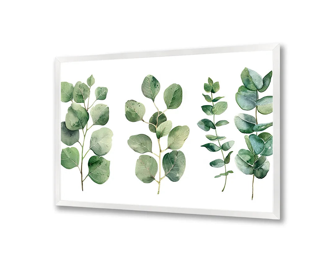 Metalen Magneetbord met print van Eucalyptus bladeren aquarel perfect als decoratie