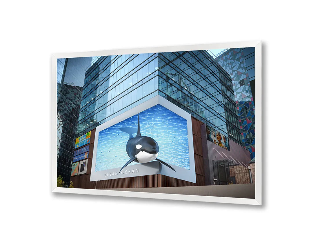 Metalen Magneetbord met print van Orka op groot scherm perfect als decoratie