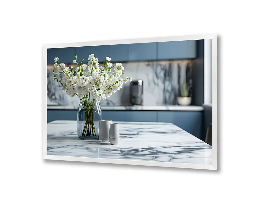 Metalen Magneetbord met print van Moderne keuken interieur perfect als decoratie