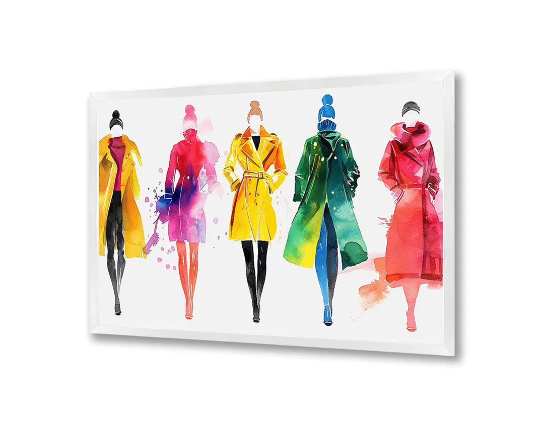Metalen Magneetbord met print van Mode illustratie kleurrijk perfect als decoratie