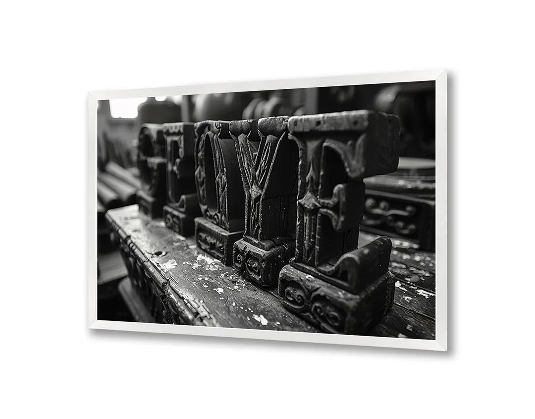 Metalen Magneetbord met hoogwaardige afbeelding van Zwart wit letters FAITH voor aan de muur