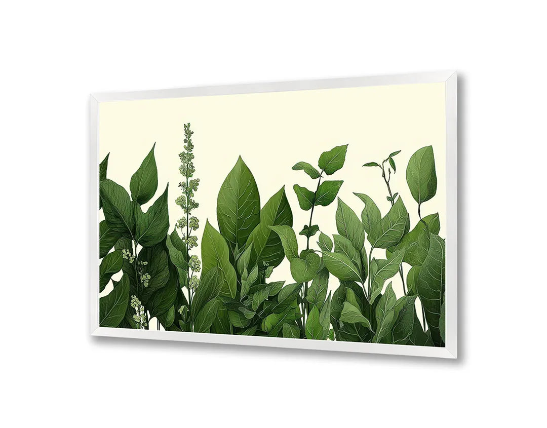 Metalen Magneetbord met hoogwaardige afbeelding van Groene bladeren illustratie voor aan de muur