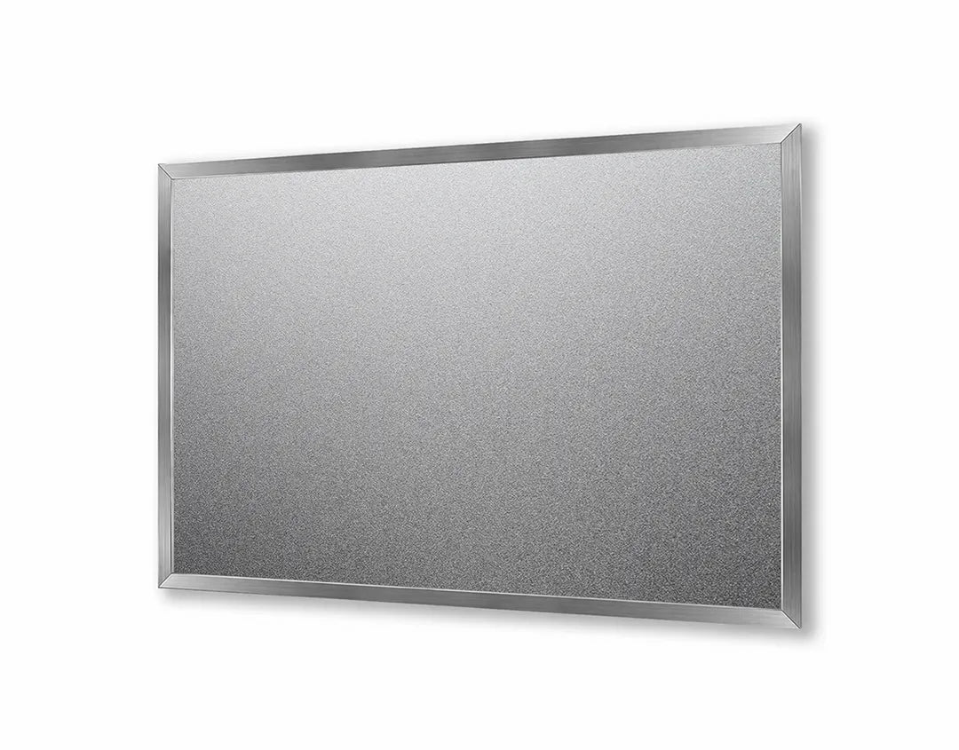Metalen Magneetbord met afbeelding van lichte beton of metaal textuur in lichtgrijs kleuren