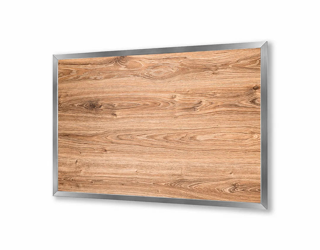 Metalen Magneetbord met afbeelding van licht eikenhout textuur in warm lichtbruin kleuren