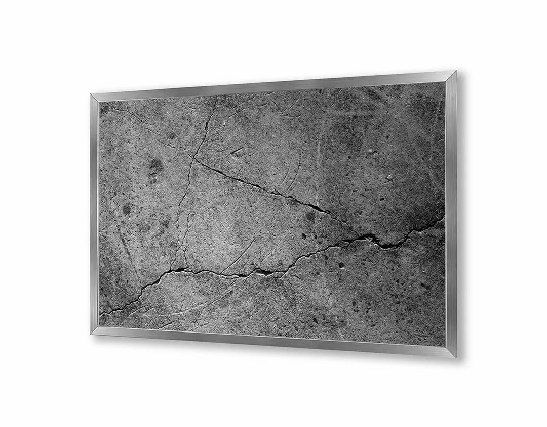 Metalen Magneetbord met afbeelding van gebarsten betonnen muur in ruw grijs kleuren