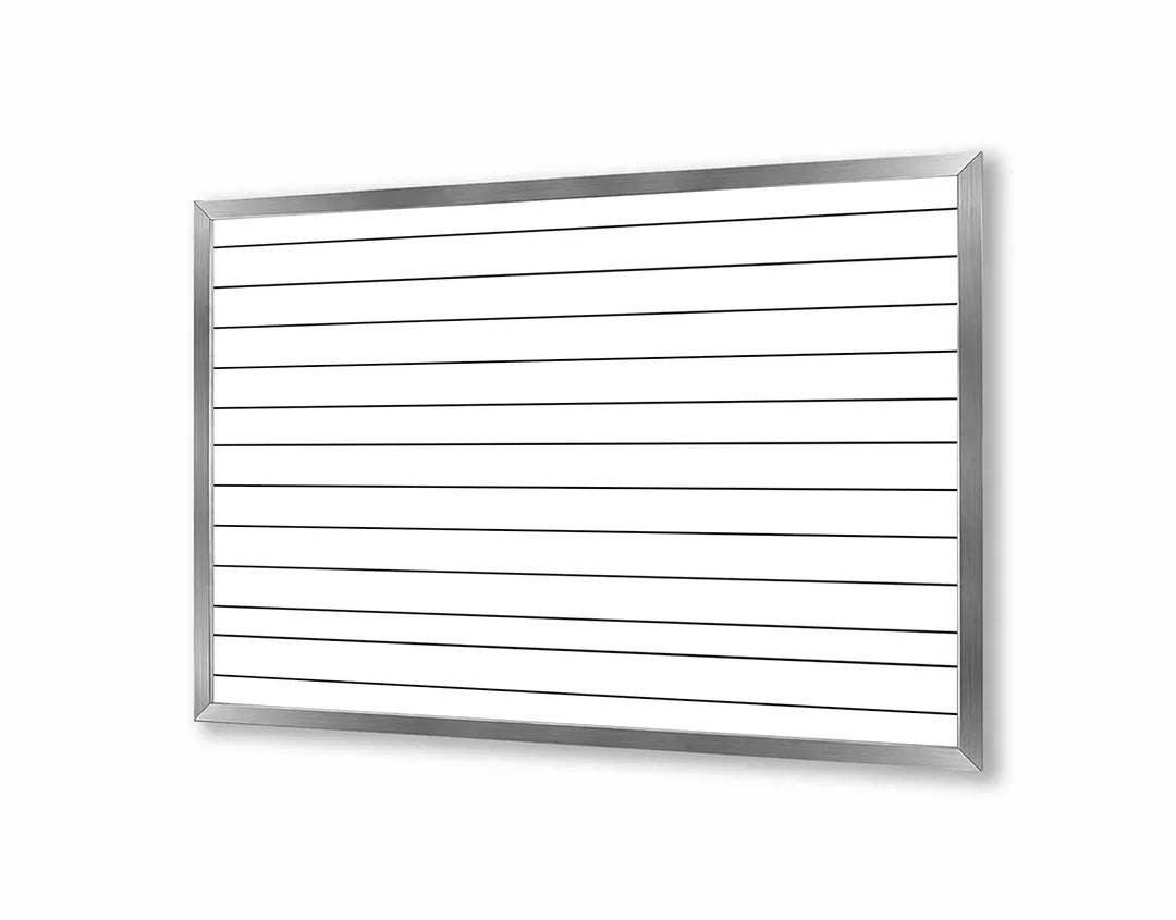 Metalen Magneetbord met hoogwaardige afbeelding van Lijntjes papier rooster horizontaal voor aan de muur