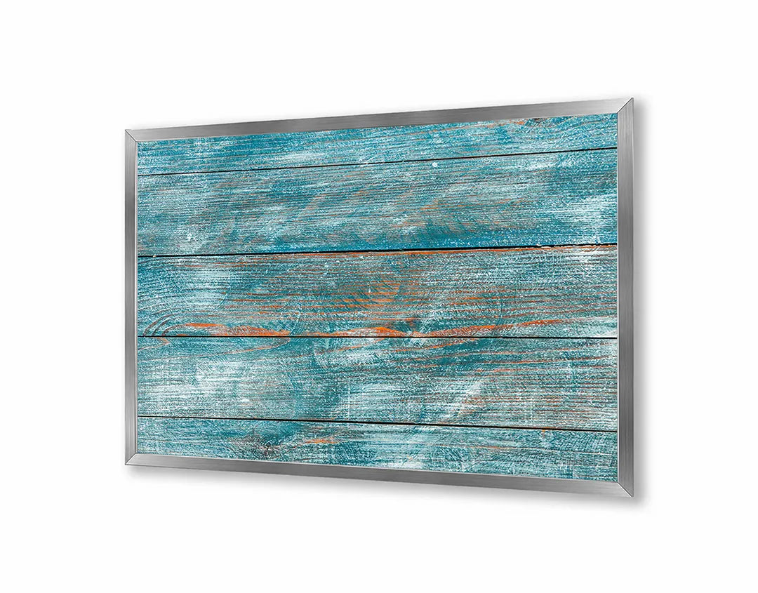 Metalen Magneetbord met print van Blauw hout textuur perfect als decoratie