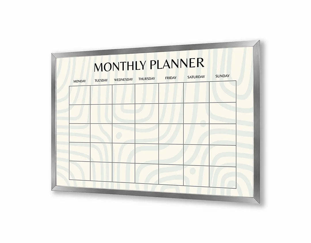 Metalen Magneetbord met print van Maandplanner grid perfect als decoratie