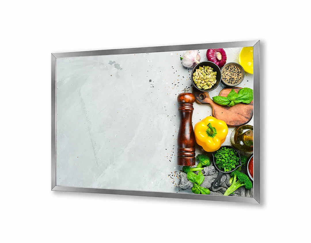 Metalen Magneetbord met print van Koken groenten perfect als decoratie