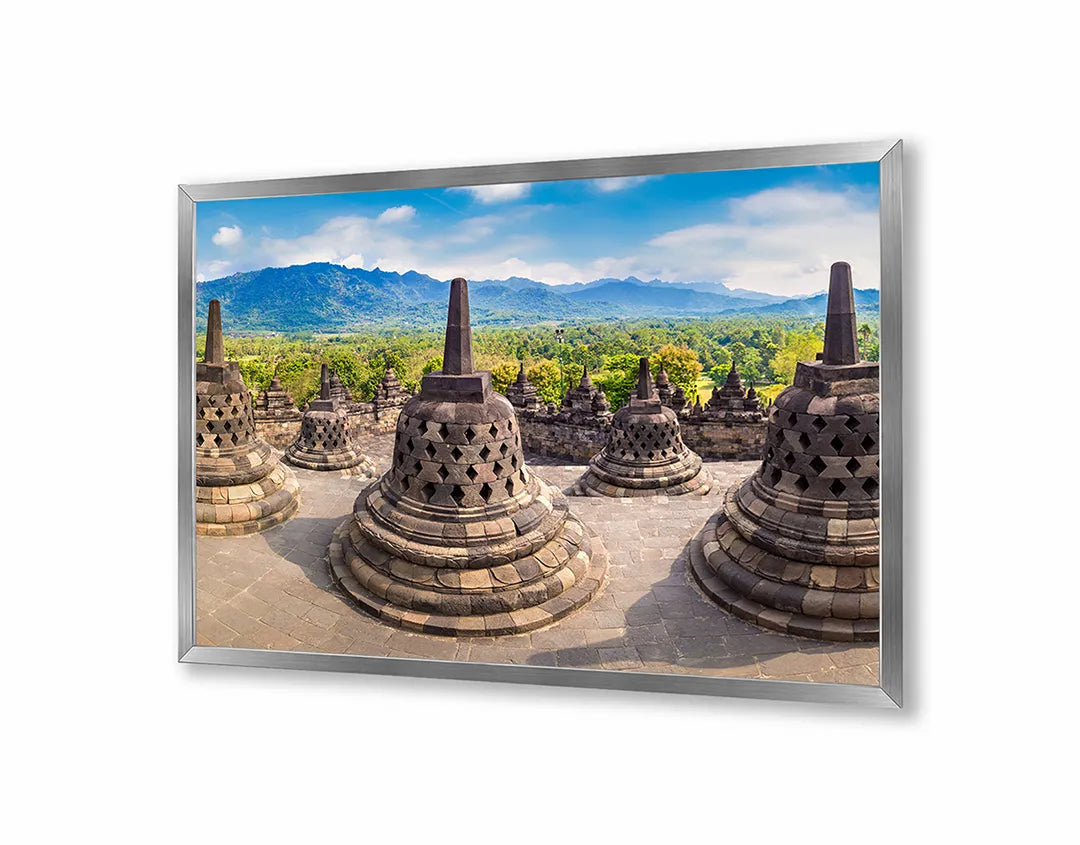 Metalen Magneetbord met print van Borobudur tempel perfect als decoratie