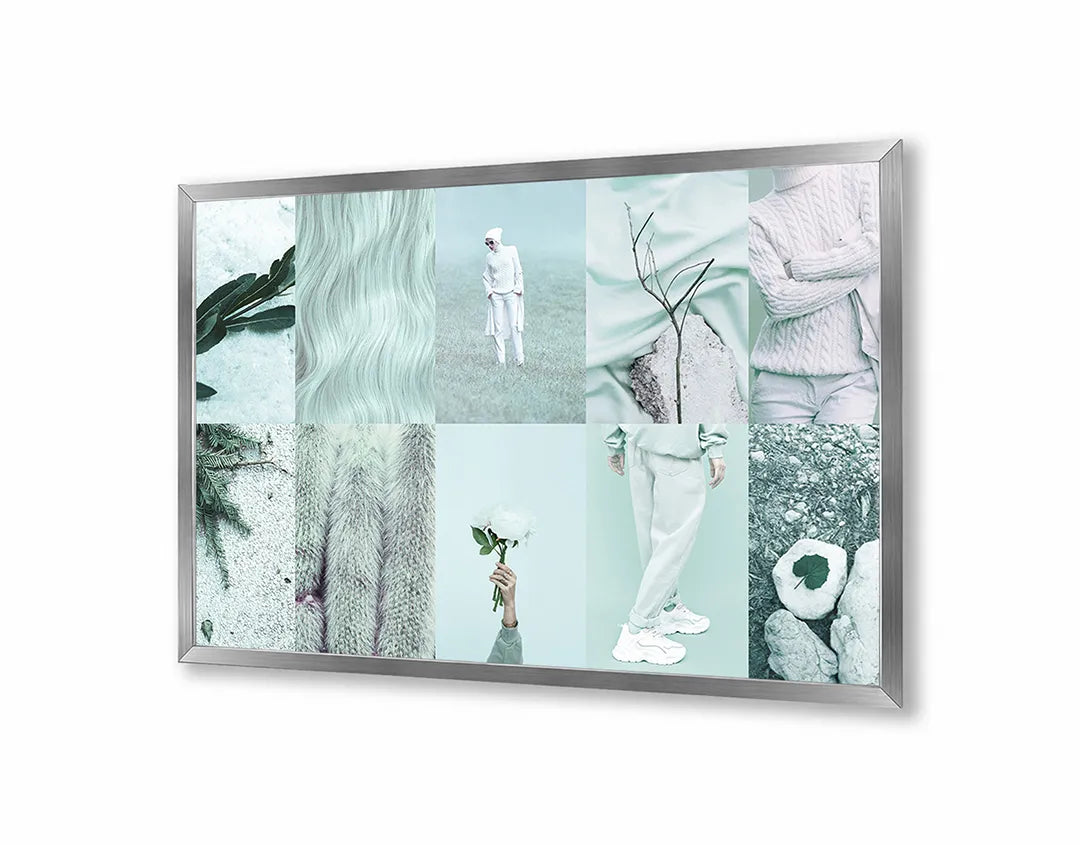 Metalen Magneetbord met print van Collage pastel perfect als decoratie