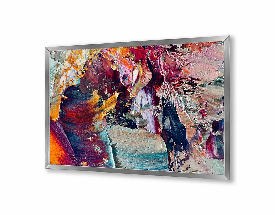 Metalen Magneetbord met print van Abstract verf kleurrijk perfect als decoratie