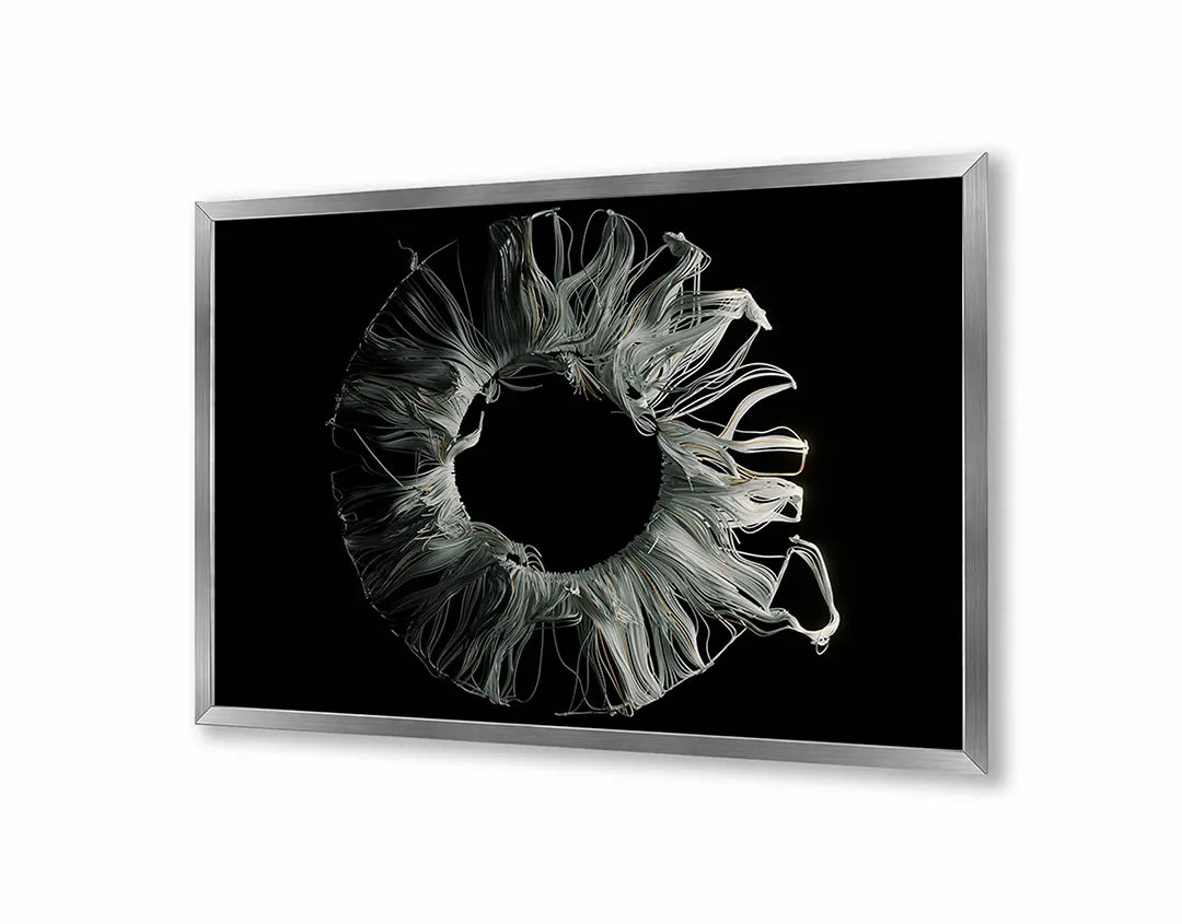Metalen Magneetbord met print van Zwart wit bloem x-ray perfect als decoratie