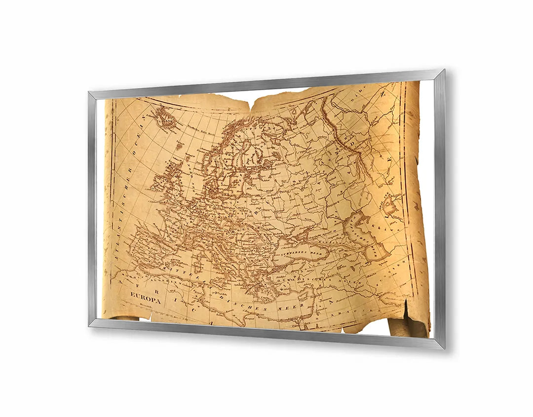 Metalen Magneetbord met print van Oude wereldkaart antiek perfect als decoratie