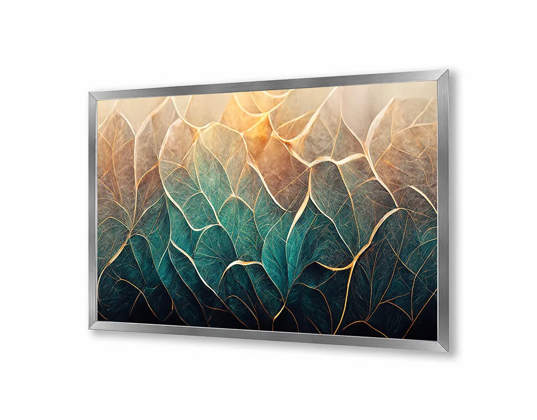 Metalen Magneetbord met print van Abstracte bladnerven perfect als decoratie