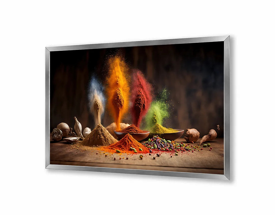 Metalen Magneetbord met print van Kruiden explosie kleur perfect als decoratie