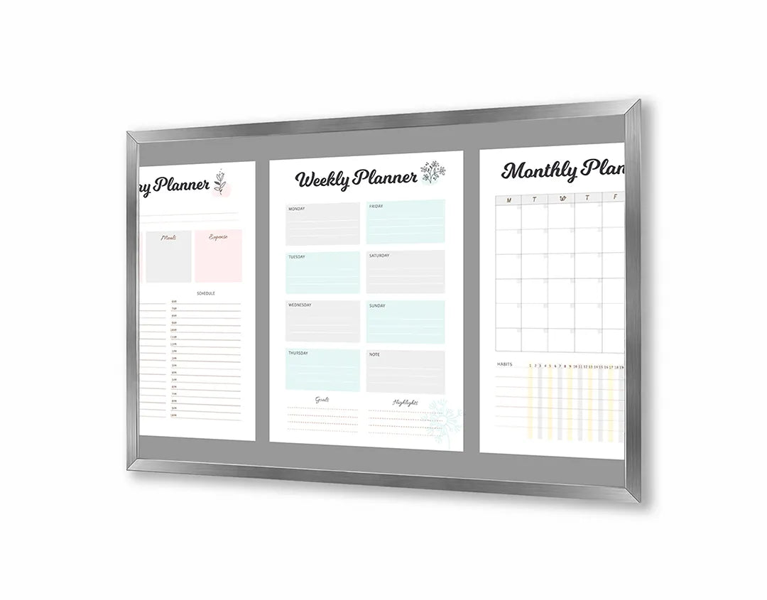Metalen Magneetbord met print van Weekplanner blokken perfect als decoratie